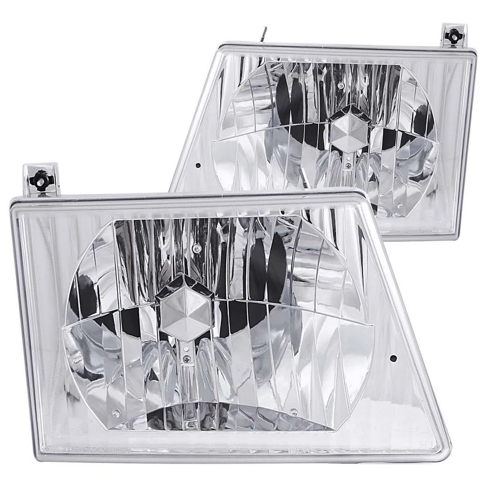 Crystal Headlight Set for 1999-2002 Ford E-450 Econoline Super Duty - Image 1 of 4