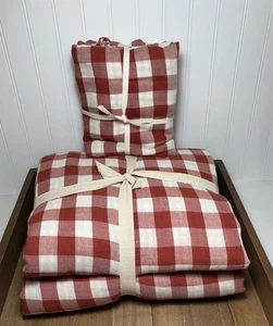 Greenrow Reversible Gingham Duvet Cover & Shams ~ King/cal - Picture 1 of 12