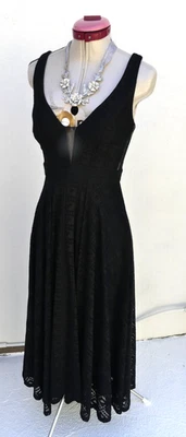 MISS ANNE Black Lace DRESS Size Aus 8 Cocktail Party Evening Dinner Gothcore - image 1 of 4