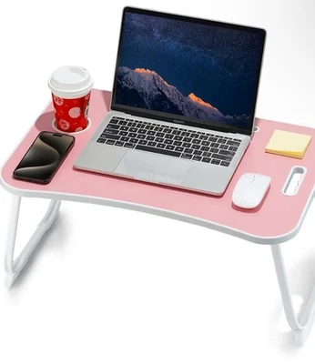 Escritorio Cama Portátil, Mesa de Regazo Plegable, Mesa de Estudio Portátil, Soporte para Portátil con... Foto 1 de 4