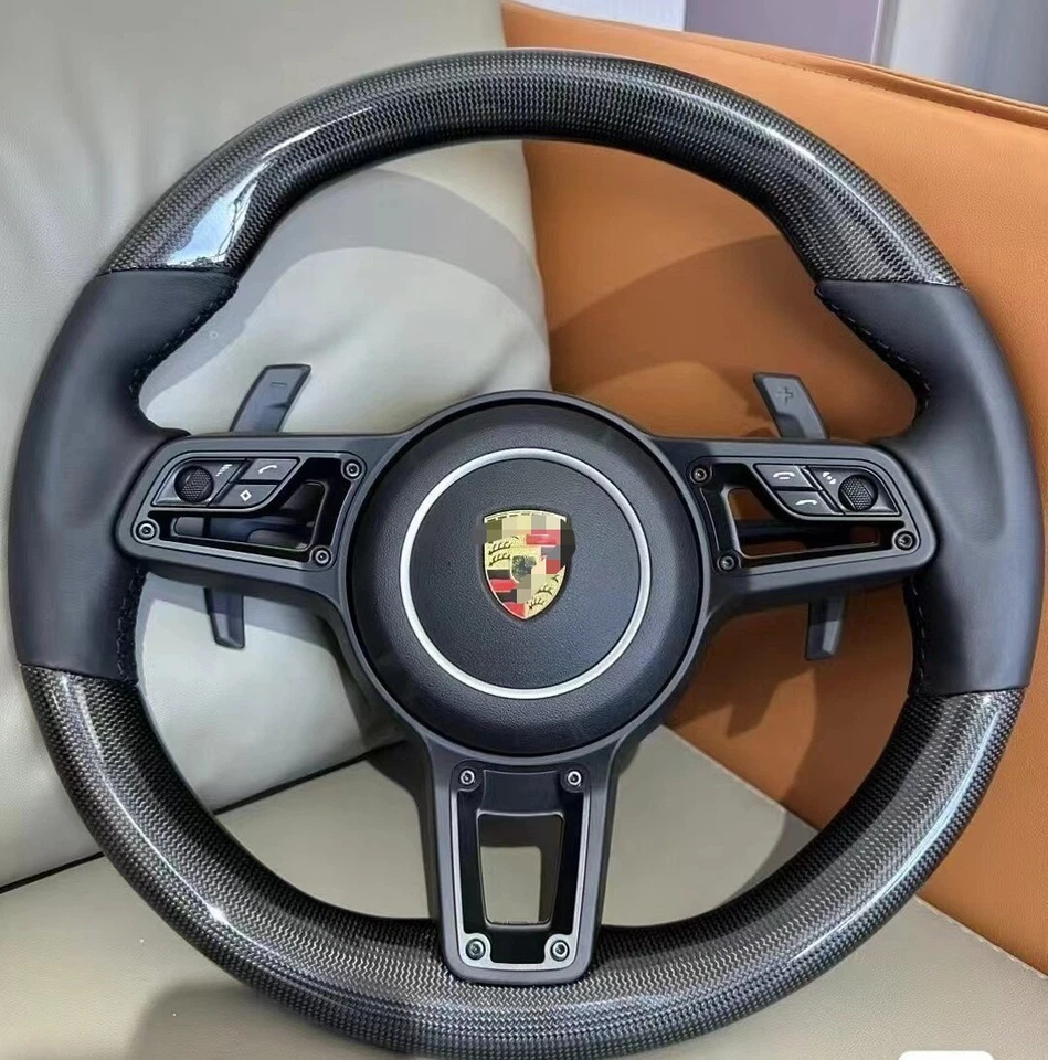 RARE BLACK Porsche OEM Multifunction Steering Wheel 991.2 911 718 Cayman/Boxster Foto 1 de 1