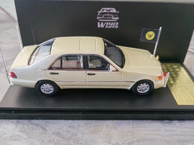 Rare Mercedes W140 Thai Royal 1:43 Resin Car Model - Garuda Emblem Collectible - Image 1 of 4