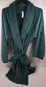 Victoria’s Secret  Logo Cozy Plush Short Belted Robe Women Size XL/XXL Green - Picture 1 of 5