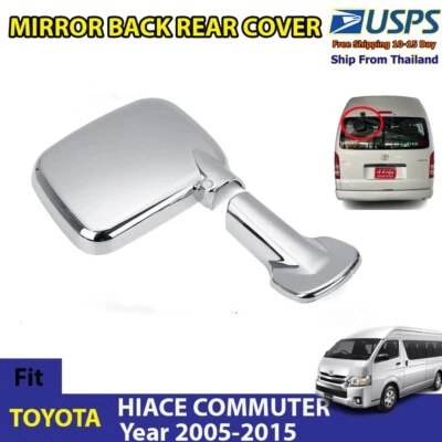 C4 Chrome view Mirror Back Rear Cover for Toyota Hiace Commuter Van 2005-2015 - Image 1 of 4