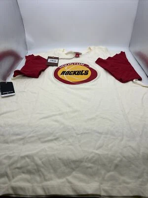 Camiseta Mitchell & Ness Houston Rockets Logo Madera Dura Clásicos Talla XL Blanca/Roja Foto 1 de 4