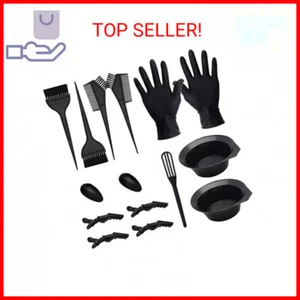 15 Pcs Hair Dye Coloring Kit, DIY Salon Tool - Hair Dyeing Bleaching Kit With Bo - Picture 1 of 2