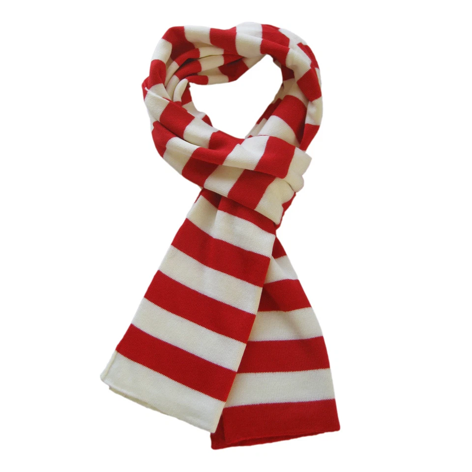Premium Soft Knit Striped Bar Scarf - Diff Colors (Red Gray Blue Yellow Black) - Image 1 of 1
