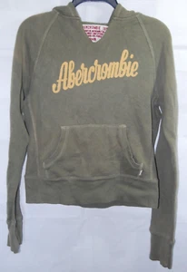 Suéter con capucha para mujer Abercrombie & Fitch manga larga bordado verde talla M - Imagen 1 de 5