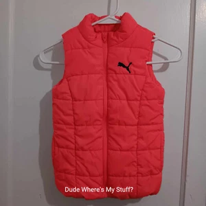 PUMA - Puffer Vest - More of a Peach Color than Orange - SIZE XS-5/6 SUPER CLEAN - Picture 1 of 3