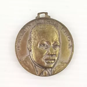 Medaille IN Metall Versilbert Und Vergoldet Gedenkmünze Martin Luther King 1968 - Bild 1 von 2
