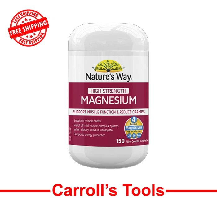 Nature's Way High Strength Magnesium 150 Tablets Muscle Function Health - image 1 of 1