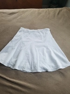 Falda Y2K Años 90 Mossimo Blanca Ojales Talla 8 Foto 1 de 4