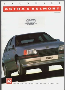 Vauxhall Astra & Belmont 1988-89 UK Market Brochure GTE 16v SRi GLSi GL L Merit - Picture 1 of 3