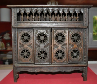 LIT CLOS MINIATURE BRETON MEUBLE ANCIEN POUR POUPEE - Photo 1/4