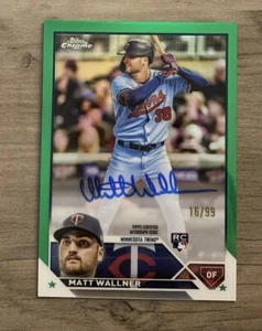 2023 Topps Chrome Green Refractor 16/99 Auto RC Matt Wallner Twins #RA-MWA - Picture 1 of 1