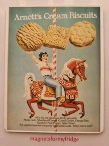 ARNOTTS CREAM BISCUITS 1958 ADVERTISEMENT FRIDGE MAGNET - M902 LA - Imagen 1 de 1