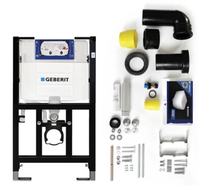 Vorwandelement  mit Geberit Spülkasten Omega Bauhöhe 82 cm mit Wandhalter ( 7 ) - Bild 1 von 4