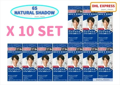 HOYU MEN'S BIGEN ONE PUSH QUICK DYEING CREAM JAPAN #6S NATURAL SHADOW X 10 SET - Image 1 of 4