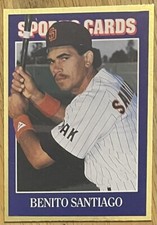 BENITO SANTIAGO, RARE ! 1992 "SPORTS CARDS MAGAZINE" COLLECTOR'S CARD, WOW !