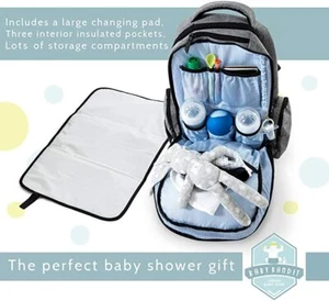 Premium Baby Diaper Bag Backpack - XL Size with Insulated Pockets for Parents - Picture 1 of 7
