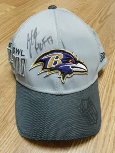 NFL Baltimore Ravens Super Bowl XLVII Hat, Gray Small-Medium, Autographed Signed - Picture 1 of 6