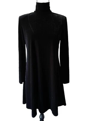 Vintage KC Spencer Velvet High Neck A Line Whimsigoth Witchy Goth Dress USA 4/S - Image 1 of 4