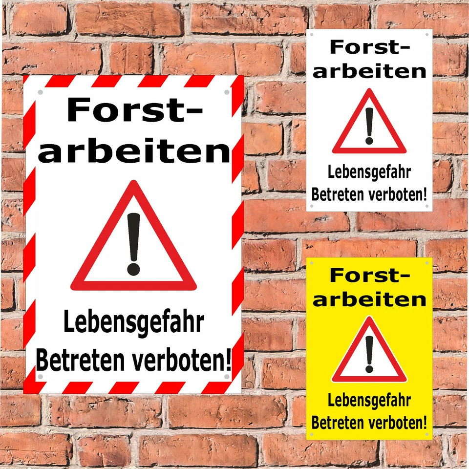 Banner Forstarbeiten Betreten verboten Absperrbanner Forst Baumarbeiten