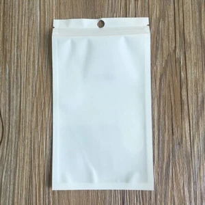 White Clear Self Seal Hang Hole Plastic Retail Bags Packaging Pouches Reclosable - Picture 1 of 6