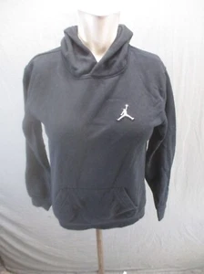 Air Jordan Size 12-16 Y Boy Black Cotton Blend Pocket Fleece Athletic Hoodie 587 - Picture 1 of 11