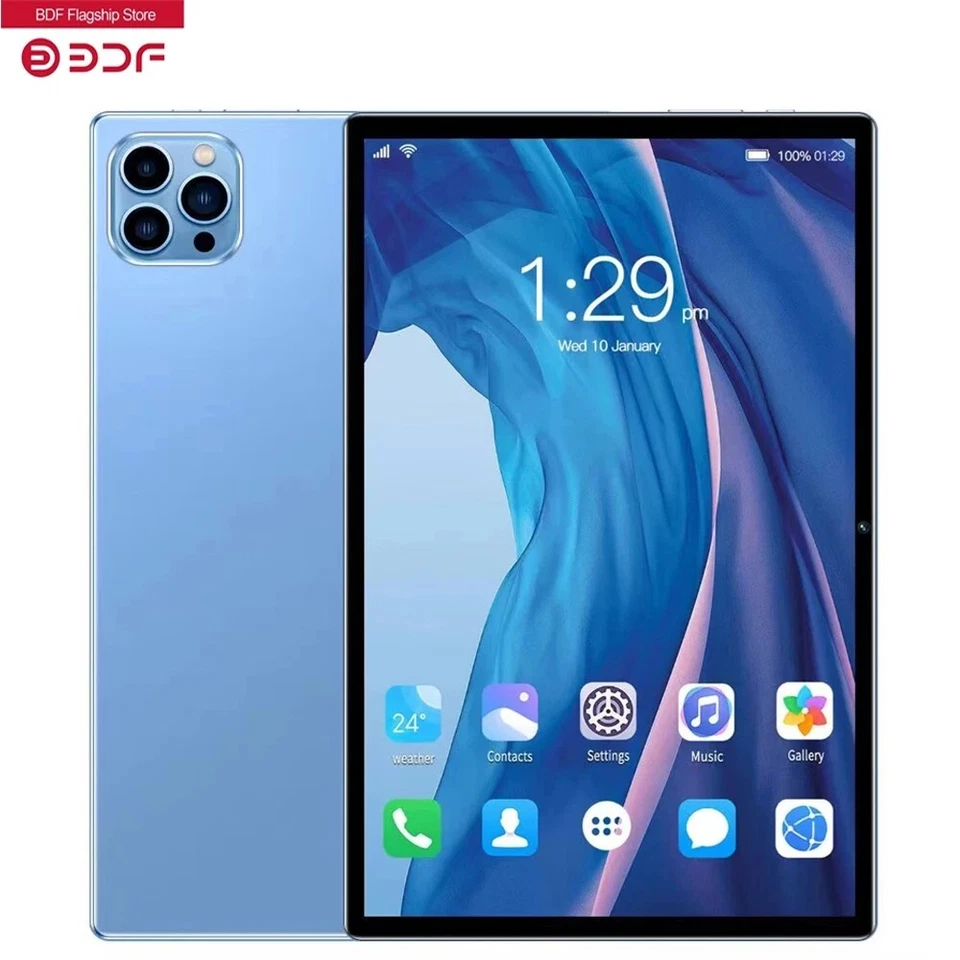 BDF Android 10.1 Inch Tablet Pc Google Play Octa Core Dual Cameras Dual SIM 3G - Image 1 of 4