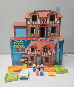 Casa familiar Fisher Price Little People 952 vintage 1980 en caja con accesorios - Imagen 1 de 23
