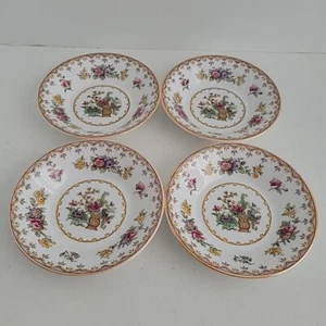 VTG Set 4 Spode Copeland  Peplow Yellow Trim Fruit Dessert Bowl 5" England - Picture 1 of 11