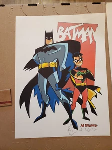 ORIGINAL ART/LITHOGRATH BATMAN AND ROBIN BY AL BIGLEY 10" X 15" - Picture 1 of 3