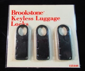 13 cerraduras combinadas de equipaje Brookestone paquete de 3 negras - Imagen 1 de 2