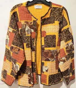 Vintage AFRICA Patchwork Safari Serengeti Jacket 60s 70s 80s (Size XL) Unisex - Picture 1 of 7