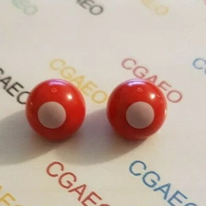 2 x Lego 32474pb015 Technic, Ball Joint with White Dot Pattern Red - Imagen 1 de 1