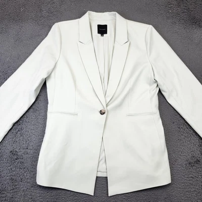 Blazer Alex Marie Mujer 12 Marfil Un Botón Forrado Carrera Chaqueta Elástica Oficina Foto 1 de 4