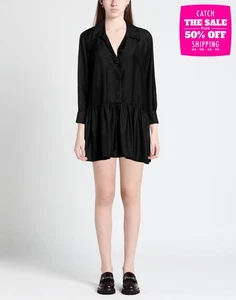 RRP €425 SANDRO Josepha Silk Mini Dress FR38 US6 UK10 M Black Lightweight - Picture 1 of 6