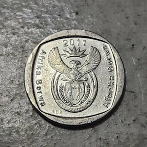 SOUTH AFRICA 🇿🇦 ONE (1) RAND COIN 2011 (AFRIKA BORWA) - Picture 1 of 2