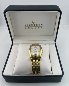 Bulova Accutron Oxford Watch Model 27B60 Gold- toned Stain - Picture 1 of 8