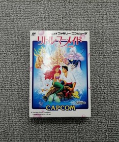 Capcom Little Mermaid Famicom Game Complete with Damage Box
