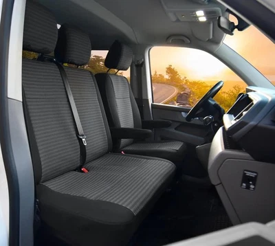 Maßgefertigte Sitzbezüge geeignet für VW T6 ab 2015 / T6.1 ab 2019 - LUX mit Pol - Bild 1 von 4