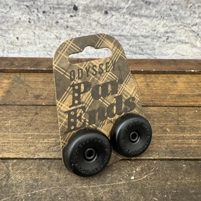 Odyssey BMX Par Ends H-231-BK extremos de barra de plástico negro par de tapones de manillar Foto 1 de 4