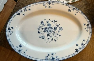 Laura Ashley "Sophia" Large Platter 14x10 Beautiful Blue & White floral pattern - Picture 1 of 4