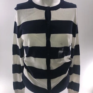 Gap size small,sweater. Button down blue and white stripes. - Picture 1 of 8