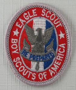 1990s Eagle Scout Rank Patch Loose Weave Gauze Back Type 12B - Picture 1 of 2