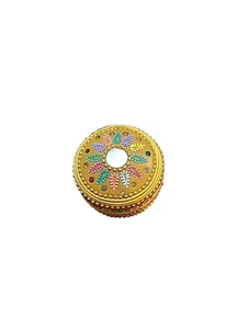 Vintage Micro Mosaic Miniature Pill Trinket Box Tiny Italy Collectible 1.25” - Picture 1 of 6