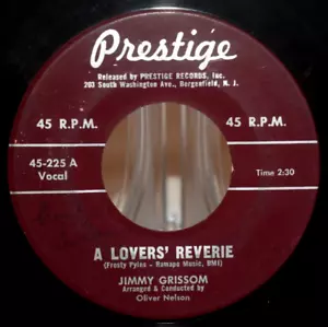 JIMMY GRISSOM Lover's Reverie/I've Got You On My Mind 1962 POPCORN SOUL 45 VG - Picture 1 of 3