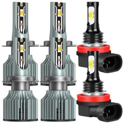 For Hyundai Sonata 2011 2012 2013 2014 LED Headlight Bulb Fog Light Combo Kit Q8 - Image 1 of 4
