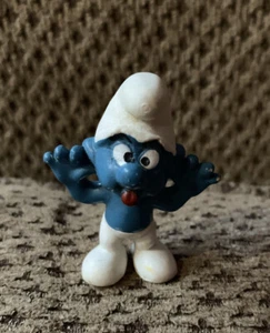 Smurfs Naughty Smurf Rare Vintage Figure Toy Figurine Peyo Hong Kong 1973 - Picture 1 of 3